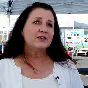 Human Services Campus Executive Director Amy Shwabenlender at a Project Connect Event in Downtown Phoenix. (STN)