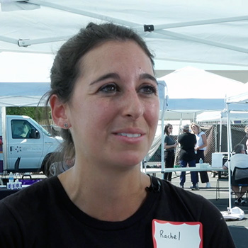 Rachel Youngworth volunteers at a Human Services Campus Project Connect event. (STN)