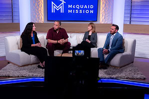 Panel discussion, interview, live studio audience