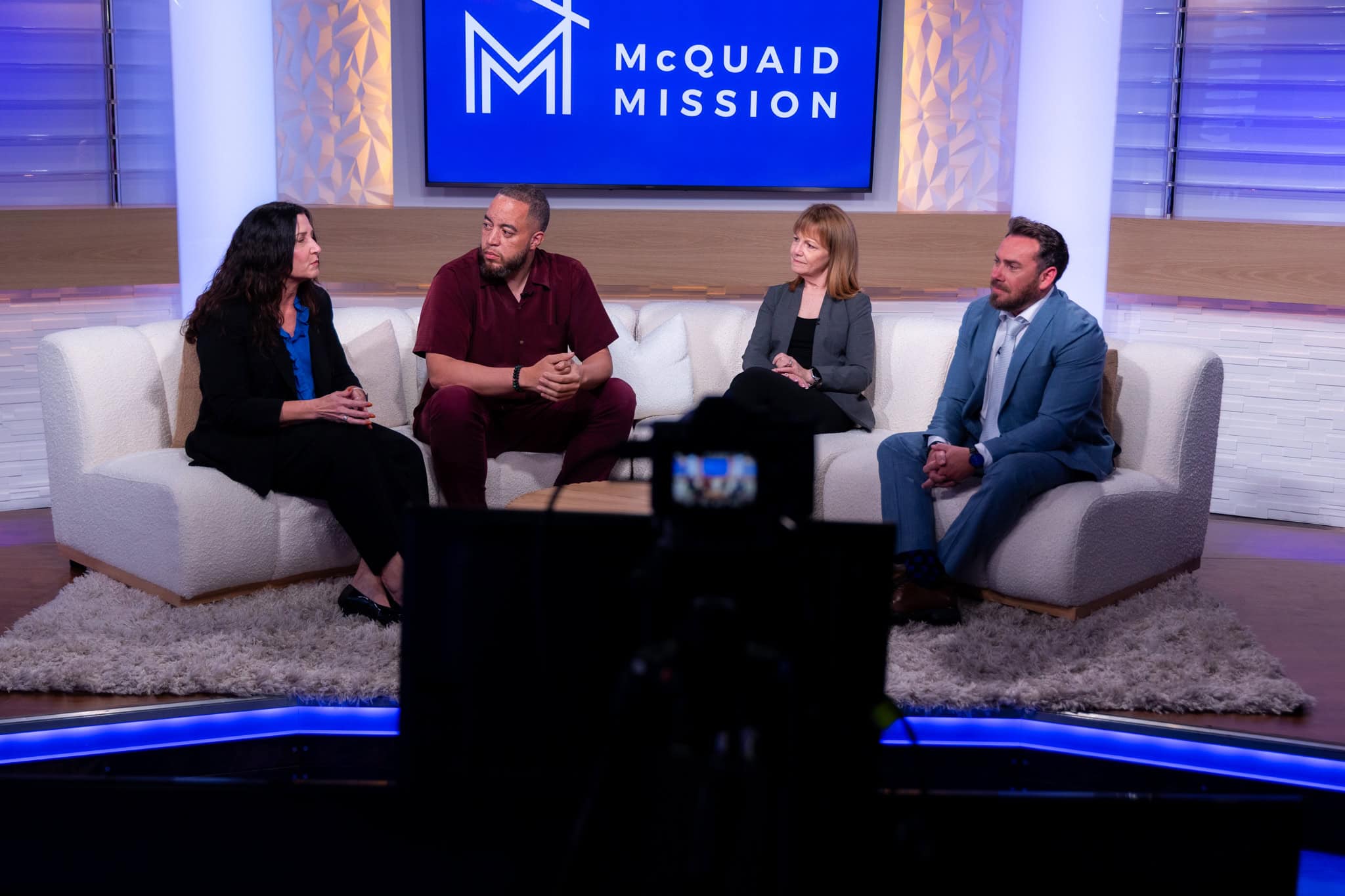 Panel discussion, interview, live studio audience