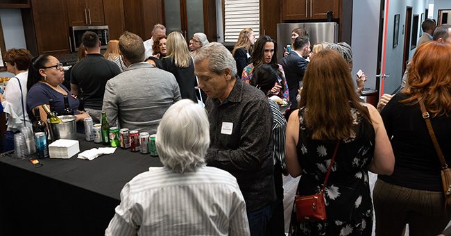 Guests gather at the STN studios in downtown Phoenix before the taping of Episode 10 of It Happens at STN. (STN/ Brett Haehl)