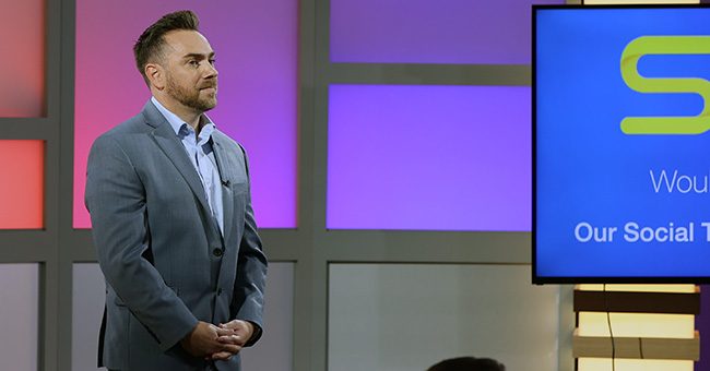Host Eric Sperling on stage during the second episode of It Happens at STN, October 6, 2022 (STN/Brett Haehl)