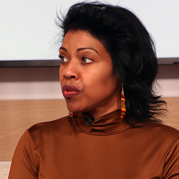 NABEDC Project Director Kaaren Lyn-Graves on stage during the October 20222 episode of It Happens at STN. (STN)