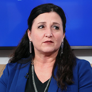 Amy Shwabenlender, Executive Director of the Human Services Campus appears on stage during a taping of It Happens at STN on November 3, 2022 (STN/Brett Haehl)