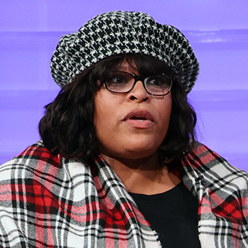 Letticia Brown-Gambino, Chief Program Officer at UMOM, appears on stage during a taping of It Happens at STN on November 3, 2022 (STN/Brett Haehl)