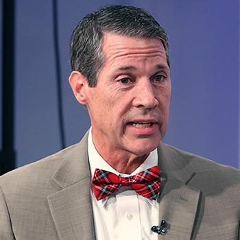 Jackson Fonder, CEO of UMOM on stage for a McQuaid Mission Action Panel during the December Episode of It Happens at STN (STN/Brett Haehl)
